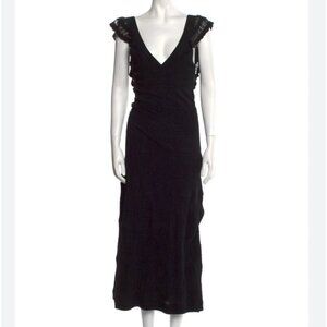 Sezane Black Maxi Dress